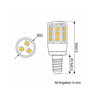 12V 24V  LED Leuchtmittel 4W E27  warmwei