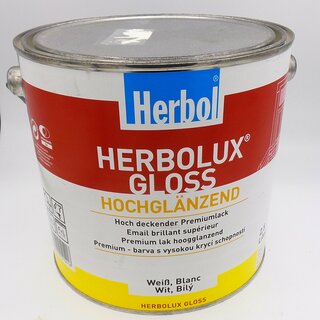 Herbolux Gloss Lackfarbe weiß 2,5 ltr.