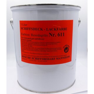 BOSCHE Schiffsdeck- Lackfarbe RAL611 resedagrn 5 ltr.