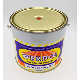 WERDOL Laufdeckfarbe rotbraun 2 ltr.