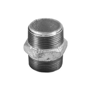 Doppelnippel, Nippel, Verschraubung verzinkt 2 Zoll